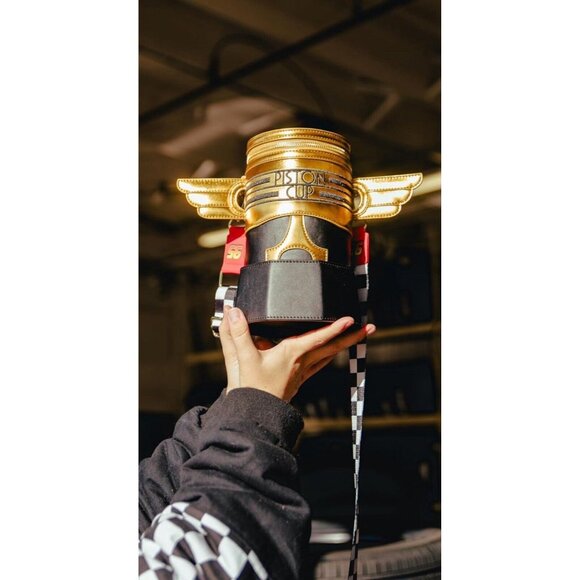 COPY - NWT Loungefly Cars Piston Cup Trophy Crossbody Bag Lightning McQueen SALE - Picture 8 of 11